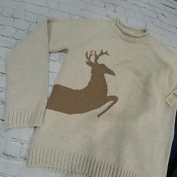 NWT Coldwater Creek Prancing Deer Sweater - Picture 3 of 8